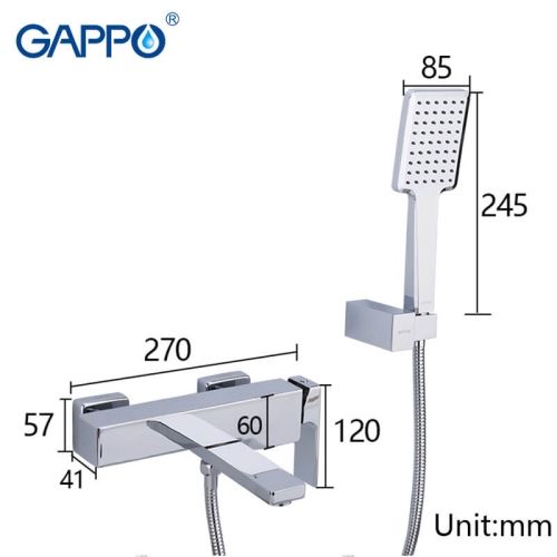 Смеситель для ванны Gappo Futura G3218 - 2