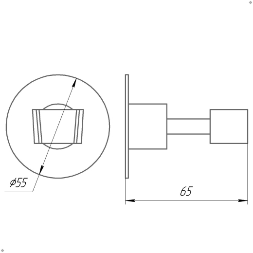 Тримач-кронштейн для душової лійки Globus Lux SS8025 (97949003041923643) - 4