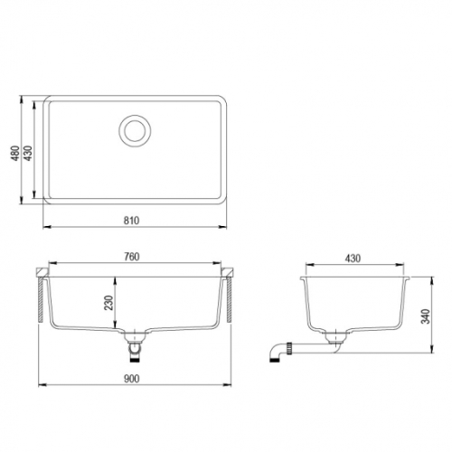 Мойка кухонная Aquasanita ARCA SQA104W-601 - 2