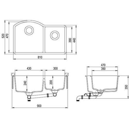 Кухонна мийка Aquasanita ARCA SQA220W-220 - 2