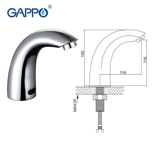 Змішувач для умивальника Gappo G517 - 2