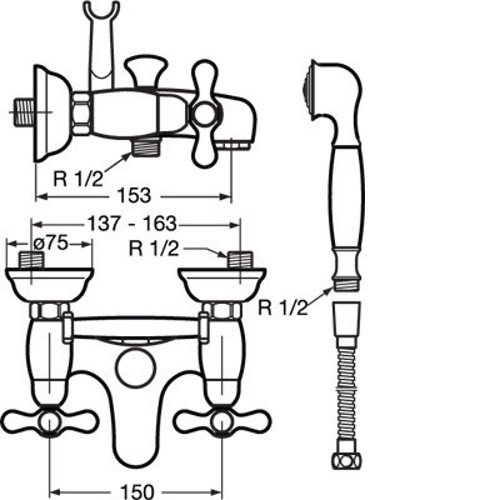 Змішувач для ванни Ideal Standard Azimuth N9005AA - 2