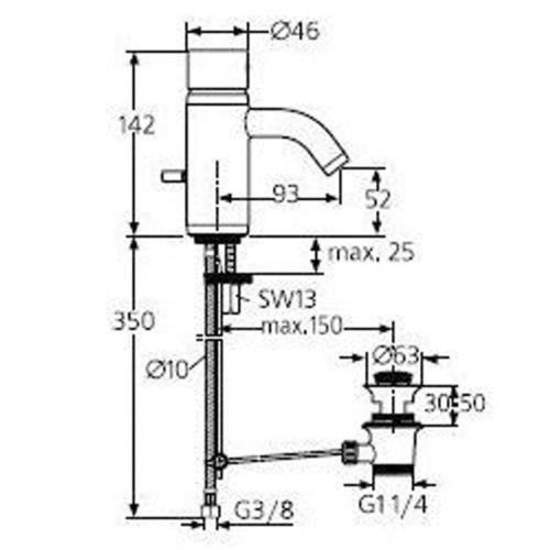 Змішувач для умивальника Ideal Standard Ceramix style А3647АА - 2