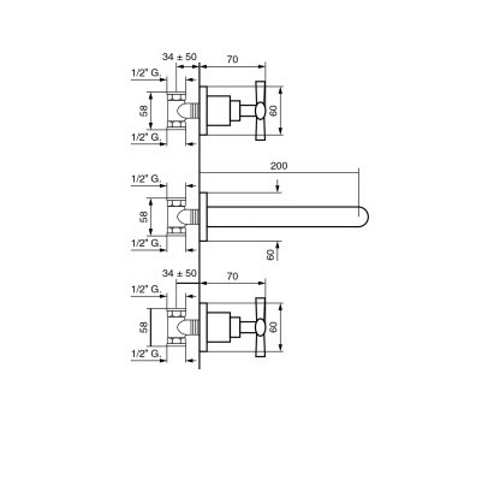 Змішувач для умивальника EMMEVI SPIRIT NEW CR31155 - 2