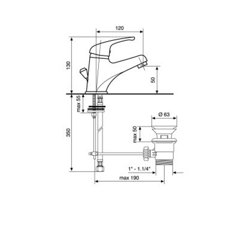 Смеситель для умывальника EMMEVI WINNY CR95003 - 2