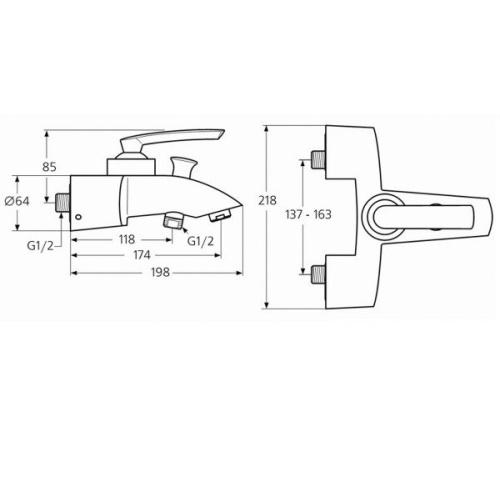 Смеситель для ванны Ideal Standard Premio-Pearl A5258AA - 2