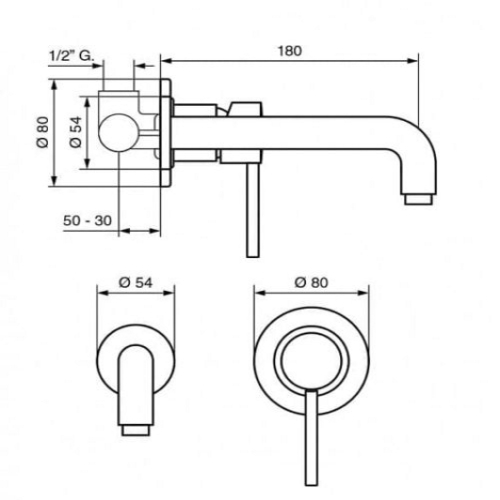 Смеситель для умывальника EMMEVI PIPER NEO45055 - 2