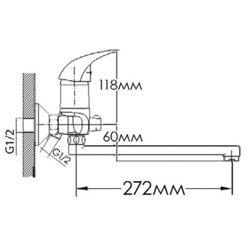 Смеситель для ванны L320 с акс. Formix Фортуна D35 FM5335030C-30F - 2