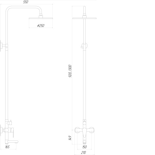 Душова система Globus Lux Sicilia SBQ-SH-02 9694900304189982 - 2