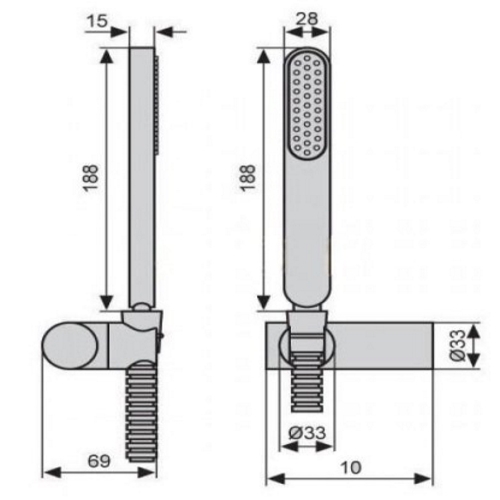Душевой гарнитур Emmevi Nefer CR135 - 2