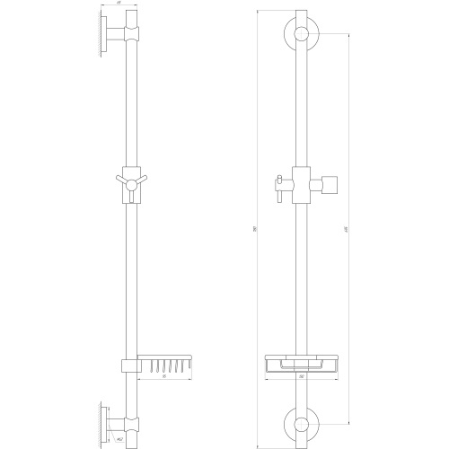 Душова стійка Globus Lux BT-1107C 9694900304194021 - 000019349 - 2
