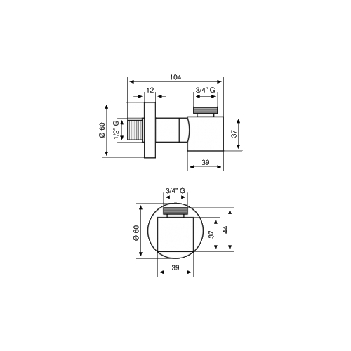 Перехідник на колону Emmevi CO2586 CR - 2