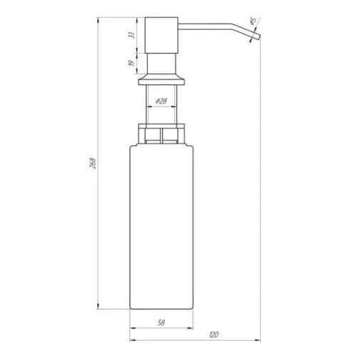 Дозатор рідкого мила Globus Lux SS 8444 9694900304194910 - 2