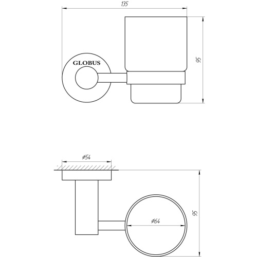 Стакан одинарный Globus Lux SS 8409 9694900304192878 - 2