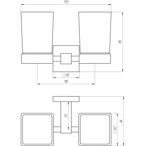 Стакан двойной Globus Lux SQ 9428 9694900304194143 - 2