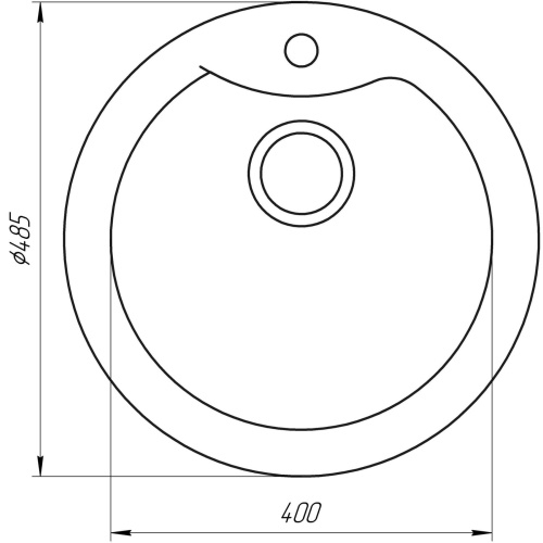 Гранитная мойка Globus Lux Orta слоновая кость 485 9694900304195654 - 2