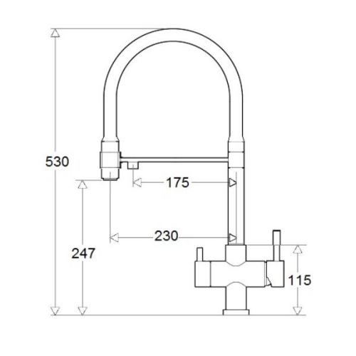 Змішувач для кухні Fabiano FKM 31.43 Inox Black 8231.403.0056 - 2