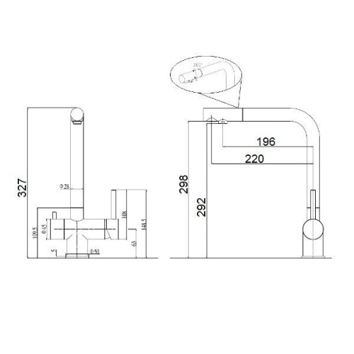 Змішувач для кухні Fabiano FKM 31.7 SS Titanium 8231.401.0264 - 2