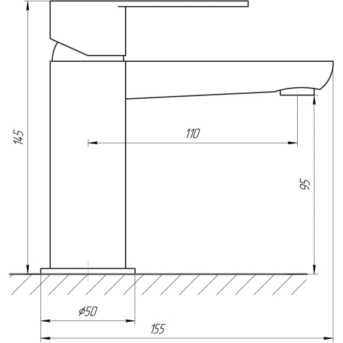 Змішувач для умивальника TOPAZ BARTS TB 07202-H36 8694900304189202 - 000012230 - 2
