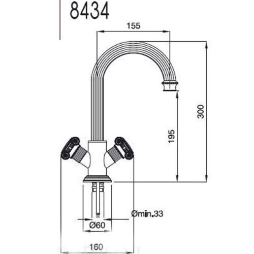 Змішувач для умивальника Bugnatese Olympia OLYCR8434 - 2