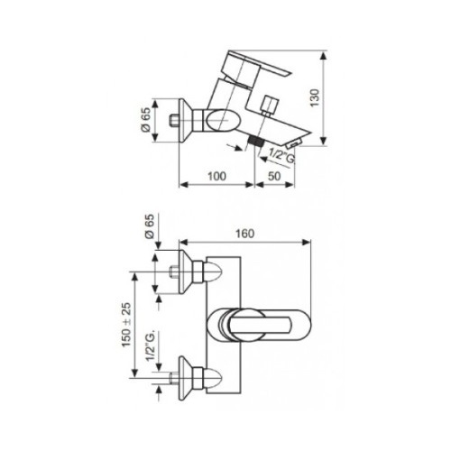 Змішувач для ванни EMMEVI ELLY CR41001 - 2