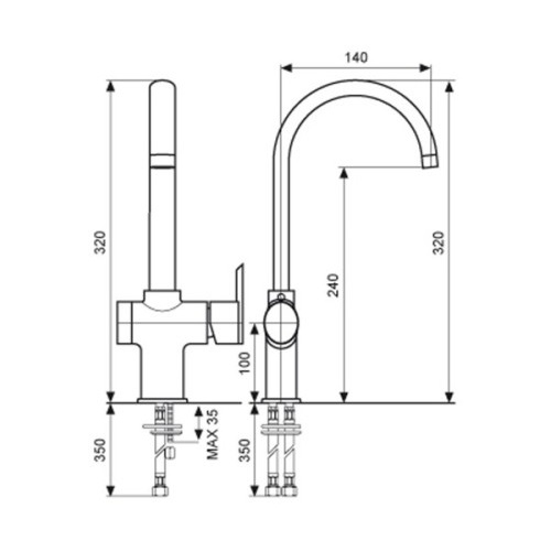Змішувач для умивальника EMMEVI ELLY CR41073 BIG - 2