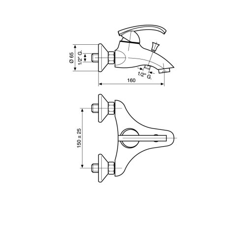 Смеситель для ванны EMMEVI RAMSES CR72001 - 2