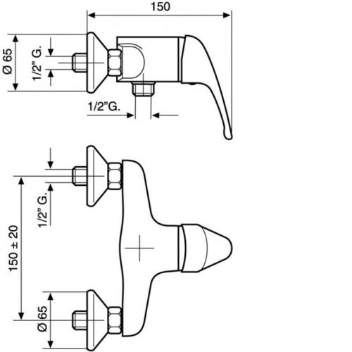 Смеситель для душа EMMEVI WINNY CR95002,B - 2