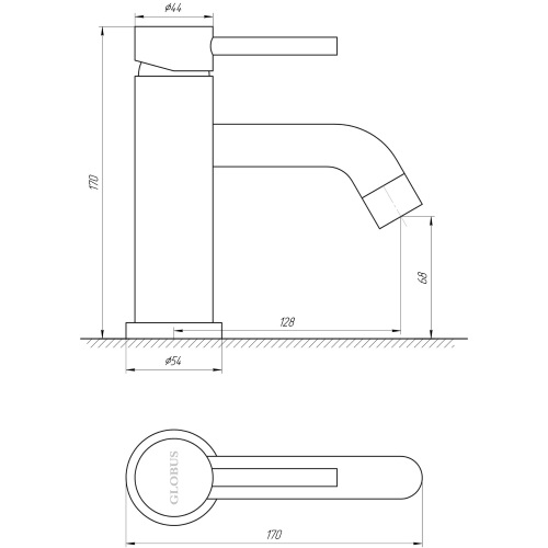 Смеситель для умывальника Globus Lux Alpen SBT1-101L 9694900304192312 - 000017528 - 2