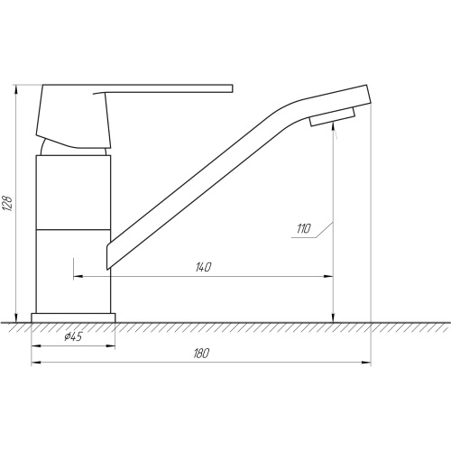 Смеситель для умывальника Globus Lux Laguna GLA-0203MQ 9694900304193875 - 000019197 - 2