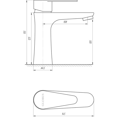 Смеситель для умывальника Globus Lux Main SM-101 9694900304190977 - 2