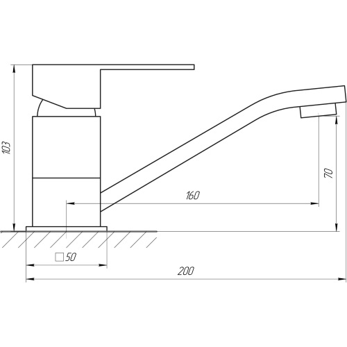 Смеситель для умывальника Globus Lux Milano GLM-103M 9694900304192420 - 000017648 - 2