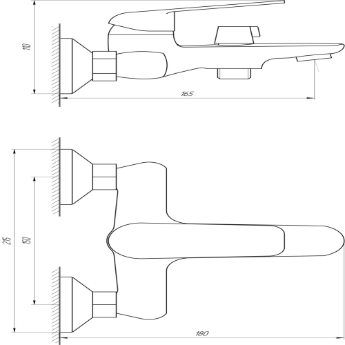 Смеситель для ванны Globus Lux Koln GLK-102N 9694900304189882 - 000014953 - 2