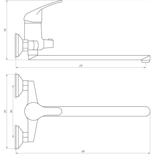 Смеситель для ванны Globus Lux Solly GLSO-208 8694900301912 - 000009294 - 2