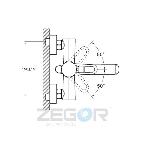 Смеситель для ванны ZEGOR | TROYA PUD3-A045 (PUD3) - 3
