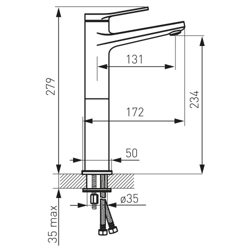 Смеситель для умывальника Ferro Stratos BSC2L - 2