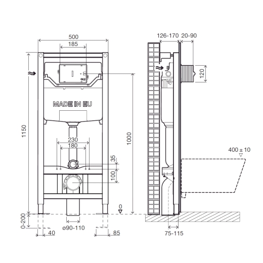 Инсталляция для унитаза Imprese OLIpure i5220OLIpure - 2