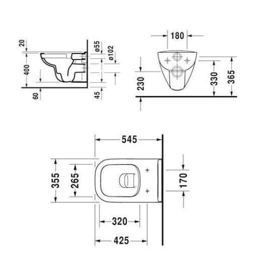 Унітаз Duravit D-Code Rimless 45700900A1 - 2