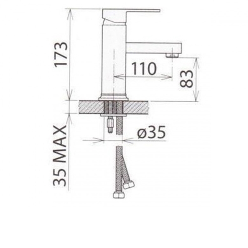 Смеситель для умывальника WELLE CHRISTIAN VM16X48D - 2
