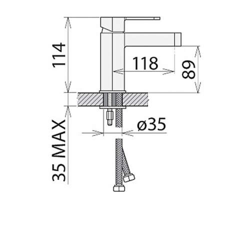 Смеситель на умывальник WELLE ERNEST AR16218D - 2