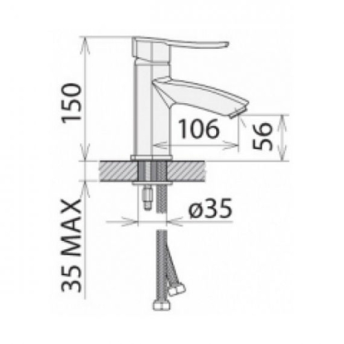 Смеситель для умывальника WELLE KATE CB16177D - 2
