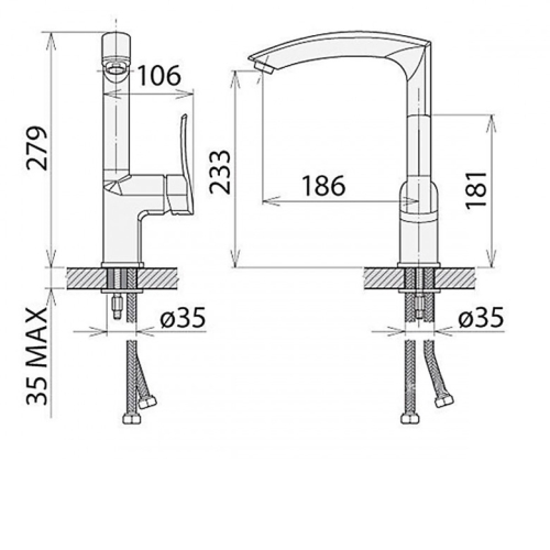 Смеситель для кухни WELLE KATE CB56177D - 2