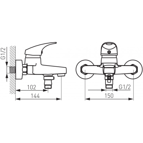Набір змішувачів для ванни Ferro ONE(BFO1+BFO2+N340) - 3