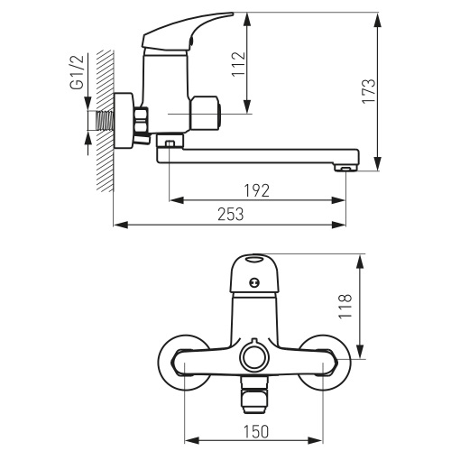 Смеситель для ванны Ferro One BFO33A - 2