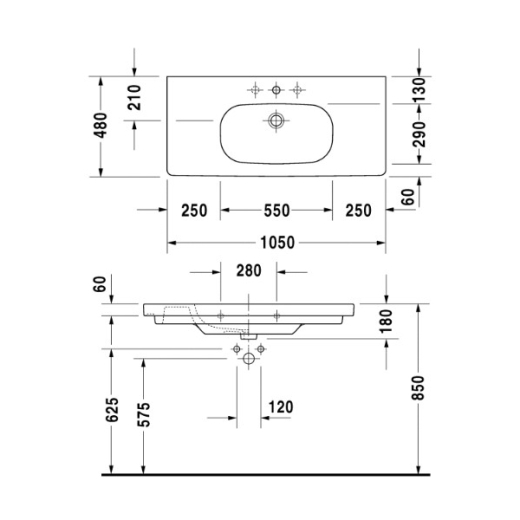 Умивальник Duravit D-Code 3421000002 - 2