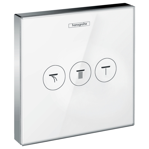 SHOWERSELECT модуль із трьома запірними клапанами, скляний, білий/хром - 1