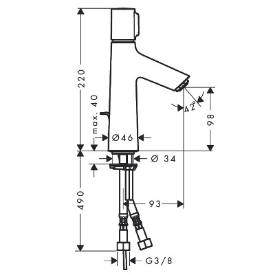 Змішувач для умивальника Hansgrohe TALIS Select S 72042000 - 2