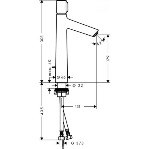 Змішувач для умивальника Hansgrohe TALIS Select S 72044000 - 2