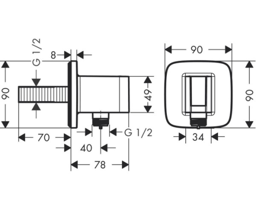 Шлангове підключення HANSGROHE FIXFIT PORTER E 26485000 - 2
