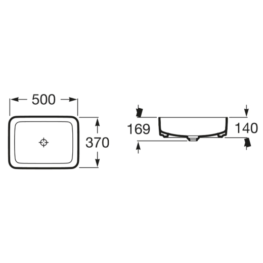 Умивальник Roca Inspira Square A327530000 - 2
